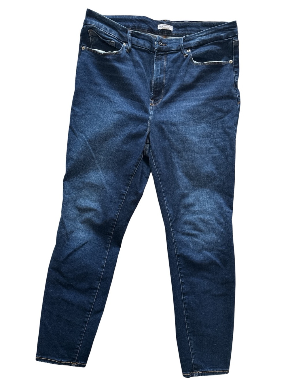 Good American women’s  Skinny high waisted Jeans in Dark Blue, size 14